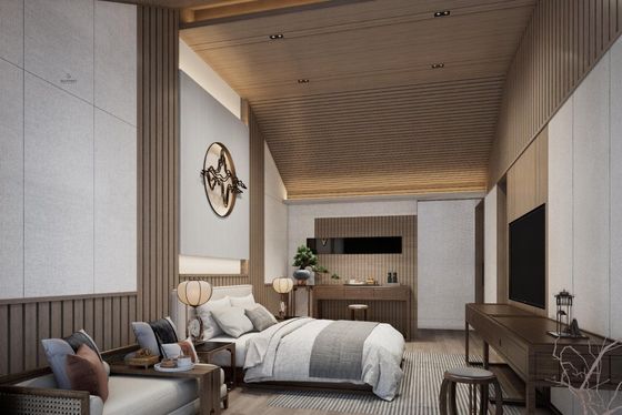 OEM/ODM Customized Solid Wood Frame King Queen Size Furniture Series for Hotel/Apartment/Resort/Villa