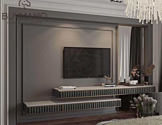 Internal design Elegant Solid Wood Hotel Room Furniture Set with Double Bed by DingHao Furniture in China