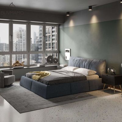 Internal design Elegant Solid Wood Hotel Room Furniture Set with Double Bed by DingHao Furniture in China