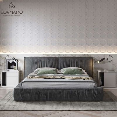 Internal design Elegant Solid Wood Hotel Room Furniture Set with Double Bed by DingHao Furniture in China