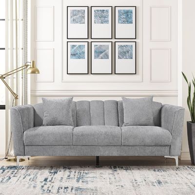                    Elegant Customizable L-Shaped Velvet Sofa for Contemporary Living Spaces             