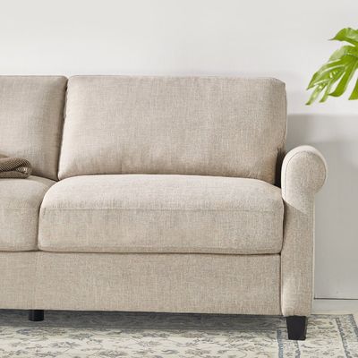                    Elegant Customizable L-Shaped Velvet Sofa for Contemporary Living Spaces             