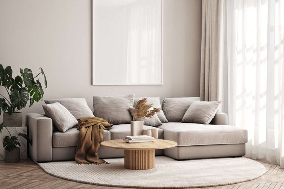 LUXURIOUS PLUSH VELVET SECTIONAL SOFA | SOLID WOOD FRAME WITH 1-YEAR WARRANTY, CUSTOM SIZE & FABRIC & MATERIAL, OEM ODM MADE IN CHINA FOR MODERN LIVING ROOM, HOTEL & VILLA