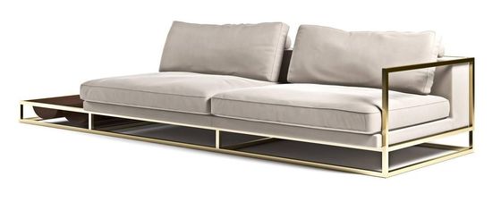 Modern L Shaped Velvet Fabric Upholstered Long Couch Modular Sectional Sofa For Living Room