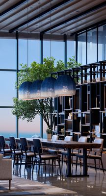 HDF Teak Wood Bespoke Hotel Furniture Black Walnut Custom Hotel Lobby Seating