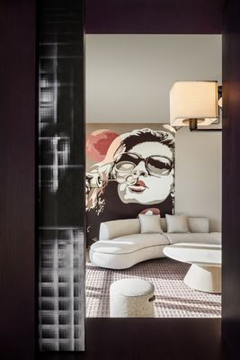 PU Fabric Villa Furniture  Living Room Tv Stand 2000 X 550 X 760MM