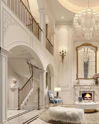 Luxury Villa Bookcase Living Room Furniture  Reclining Sectional Sofa 1200mm Mirror