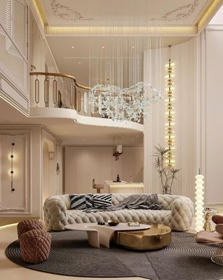 Luxury Villa Bookcase Living Room Furniture  Reclining Sectional Sofa 1200mm Mirror