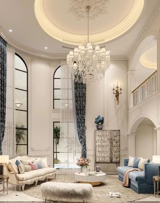 Luxury Villa Bookcase Living Room Furniture  Reclining Sectional Sofa 1200mm Mirror