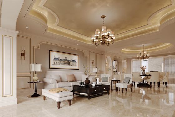 Electroplating White Oak Villa Furniture Villa Sleeper Sofa 1600 X 500mm