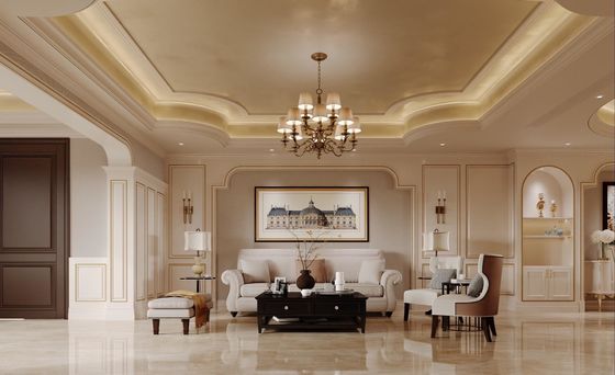 Electroplating White Oak Villa Furniture Villa Sleeper Sofa 1600 X 500mm