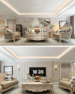 OEM/ODM Customized Modern Elegant Living Room Furniture Options with Solid Wood for Villa