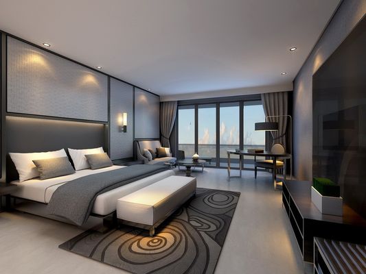 Laminate Lacquer Apartment Furniture Sets HDF Small Apt Furniture