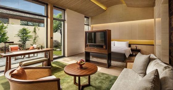 OEM/ODM CUSTOMIZED CHINA MANUFACTURE BEST PRICE SOLID WOOD FRAME FURNITURE COLLECTION SETS FOR APARTMENTS HOTEL PROJECT APARTMENT DINING SET BEECH WALNUT APARTMENT