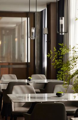 Modern Style Upholstered Chair Restaurant Furniture Dining Table Set 4 6 Chairs