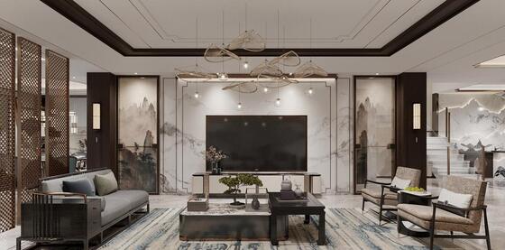 OEM/ODM Custom Furniture Manufacturer within China, Black Walnut Solid Wood Tea Table DingHao New Chinese Style with Marble Base