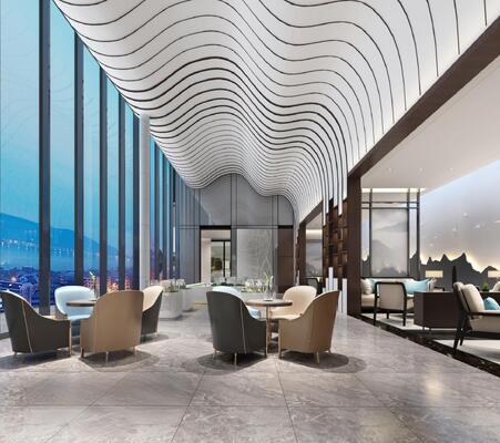 OEM/ODM CUSTOM MANUFACTURE MODERN HOTEL LOBBY LOUNGE SEATING SET | CONTEMPORARY ARMCHAIR & COFFEE TABLE FOR HOSPITALITY