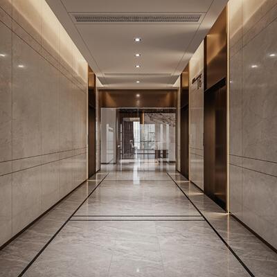 CUSTOM COMMERCIAL PUBLIC AREA FURNITURE INCLUDING ELEVATOR LOBBIES, CORRIDORS AND WASHROOMS. CRAFTED WITH DURABLE MATERIALS AND FINE DETAILS TO CREATE A PREMIUM CORPORATE IMAGE.
