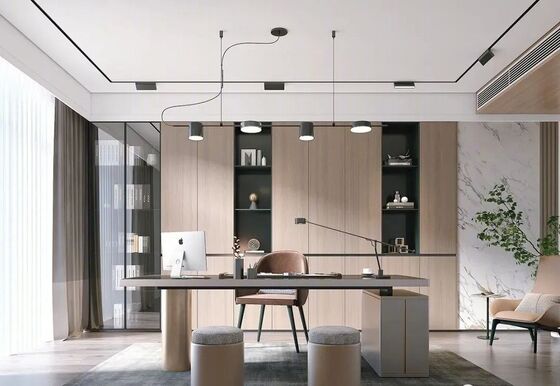 OEM/ODM HIGH-END CUSTOM EXECUTIVE DESK MADE WITH SOLID WOOD, LEATHER AND METAL, BUILT WITH PRECISE CRAFTSMANSHIP. PERFECT FOR MODERN HOME OFFICES, COMBINING FUNCTIONALITY WITH SLEEK