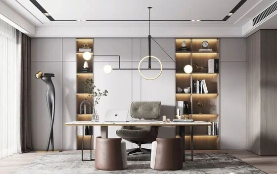 OEM/ODM CUSTOM LUXURY HOME OFFICE DESKS CRAFTED WITH PREMIUM MARBLE, WOOD AND METAL, BUILT WITH FINE WORKMANSHIP FOR MODERN STUDY ROOMS.