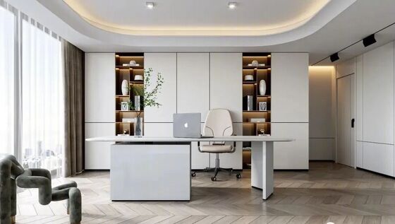 OEM/ODM CUSTOM LUXURY HOME OFFICE DESKS CRAFTED WITH PREMIUM MARBLE, WOOD AND METAL, BUILT WITH FINE WORKMANSHIP FOR MODERN STUDY ROOMS.