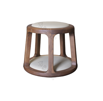PREMIUM HANDCRAFTED WALNUT ROUND DINING TABLE WITH MODERN LEATHER & FABRIC UPHOLSTERED CHAIRS - LUXURY ELEGANT DINING SET FOR CONTEMPORARY SPACES