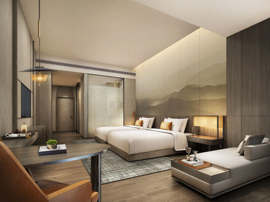                    Resort Villa Apartment House Furniture Collection with Solid Wood             