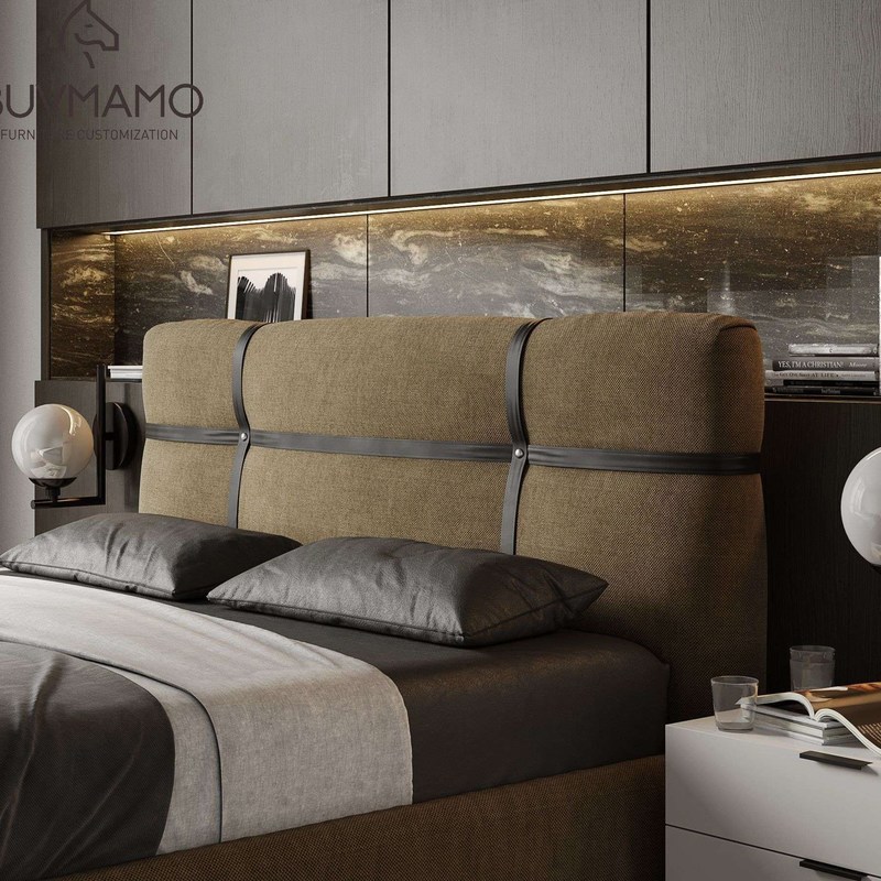 Internal design Elegant Solid Wood Hotel Room Furniture Set with Double Bed by DingHao Furniture in China