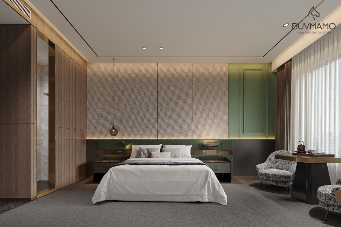 Factory Customization of Modern, Simple Design Ash Solid Wood Furniture Supplier for Hotel Resorts