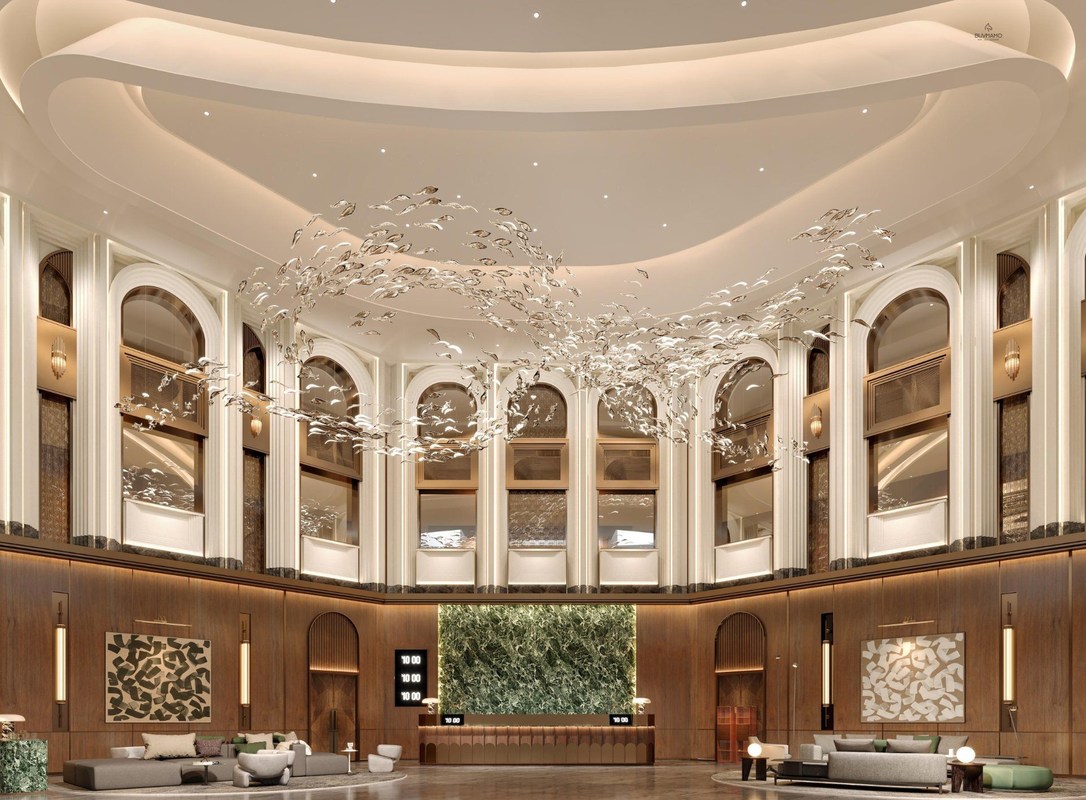 Factory Luxury Modern Hotel Restaurant Lobby Hospitality Furniture with Layout Design