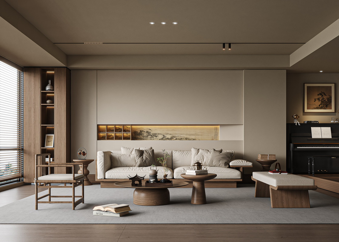 Customized Villa Bench ISO45001 Living Room Poplar Villa Francaise Furniture