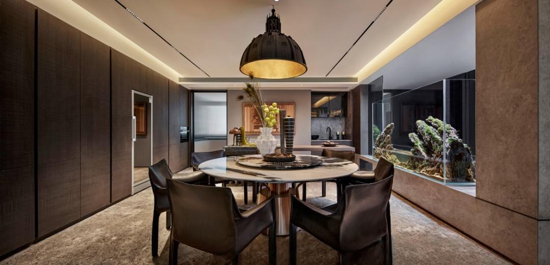 OEM/ODM CUSTOM MODERN LUXURY DINING ROOM FURNITURE COLLECTION | NATURAL MARBLE TOP, BRASS BASE, CUSTOM LEATHER CHAIRS FOR VILLA & APARTMENT