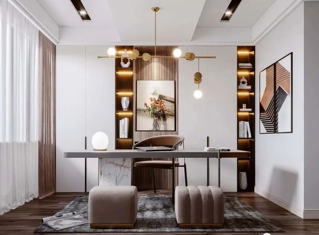 CUSTOM MODERN HOME OFFICE FURNITURE CRAFTED WITH PREMIUM WOOD, METAL AND MARBLE, FEATURING FINE WORKMANSHIP FOR CONTEMPORARY STUDY ROOMS. DURABLE, STYLISH DESKS & CABINETS ELEVATE YOUR WORKSPACE PERFE