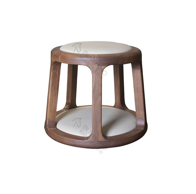 PREMIUM HANDCRAFTED WALNUT ROUND DINING TABLE WITH MODERN LEATHER & FABRIC UPHOLSTERED CHAIRS - LUXURY ELEGANT DINING SET FOR CONTEMPORARY SPACES