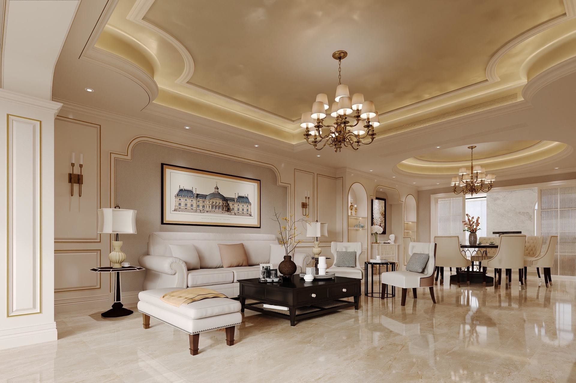 Electroplating White Oak Villa Furniture Villa Sleeper Sofa 1600 X 500mm