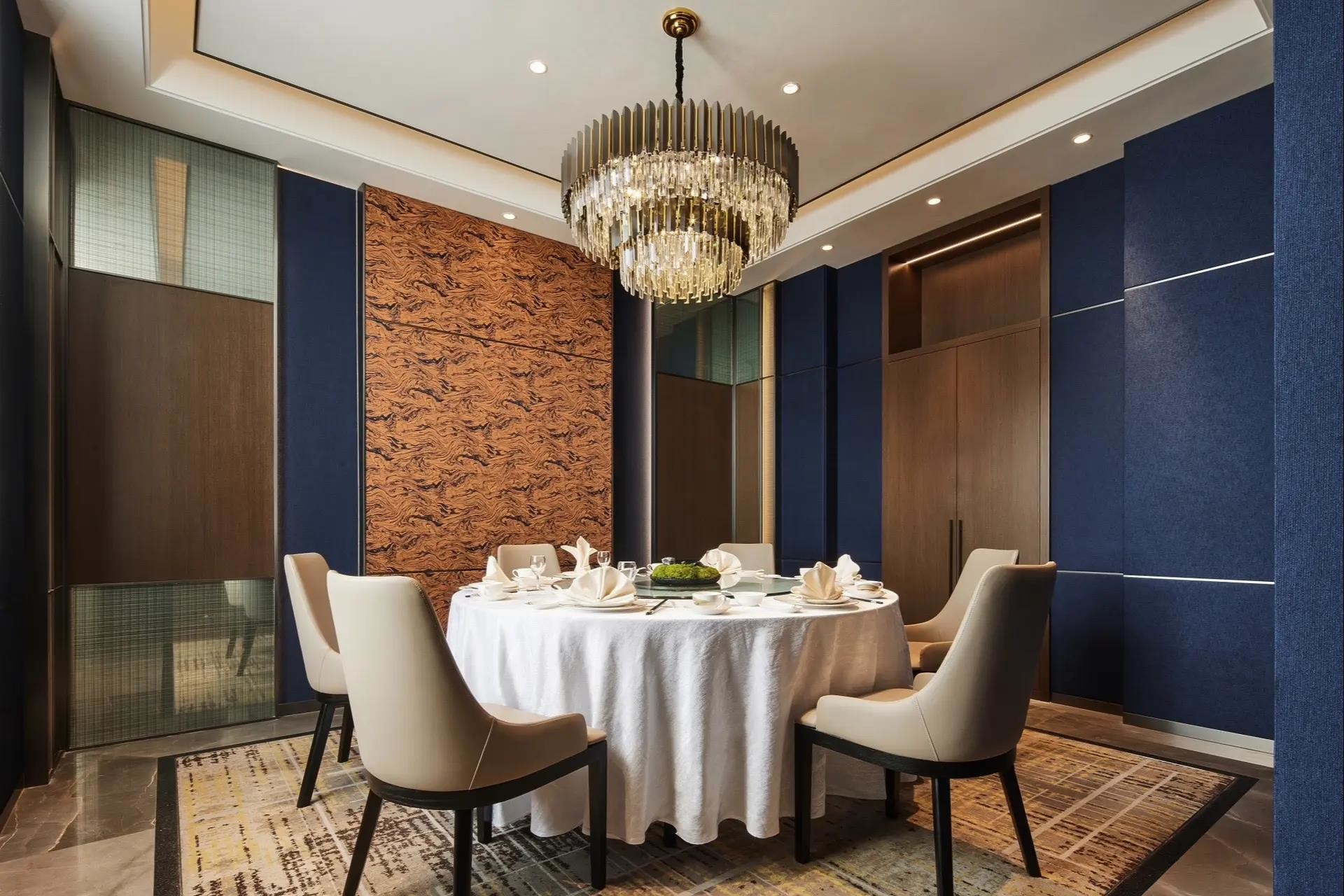 Leather Table Dining Room Furniture Metal Fabric Extendable Dining Table