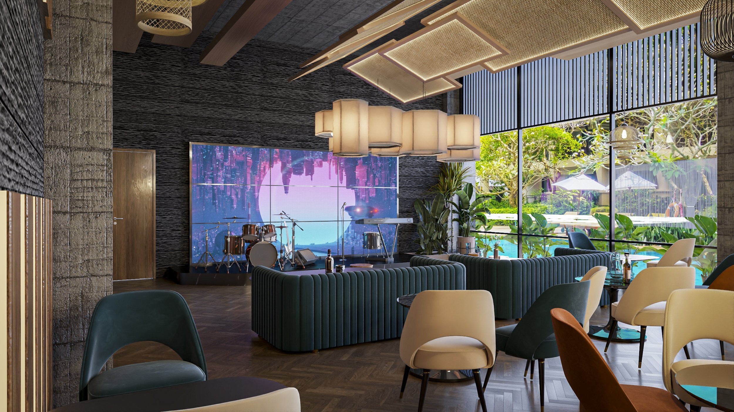 Custom Solid Wood Frame Furniture Lavish Retreats Commercial Club Furniture