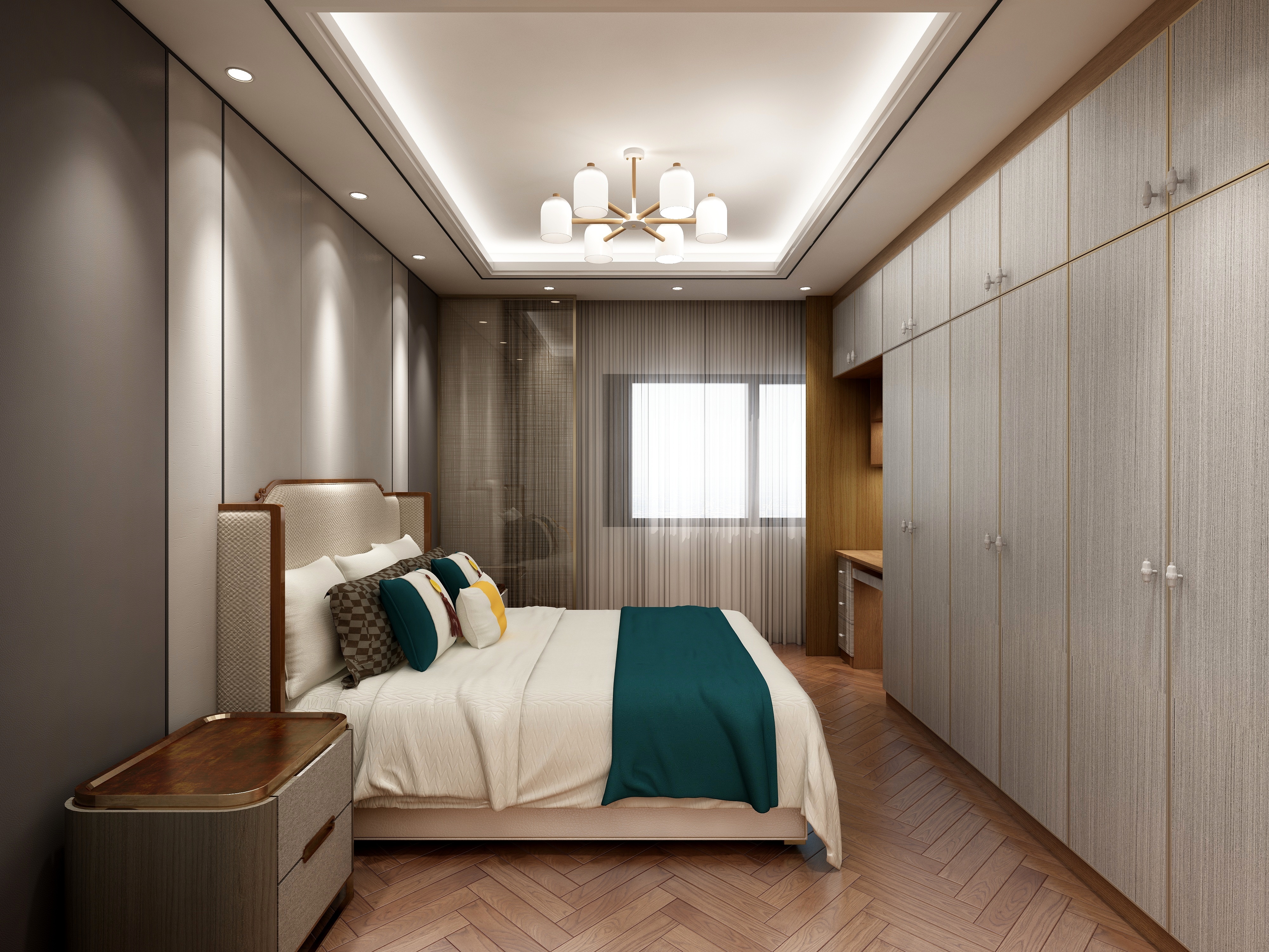 Customization Wardrobe Cloakroom Bedroom  White Wall Unit Closet For Bedroom