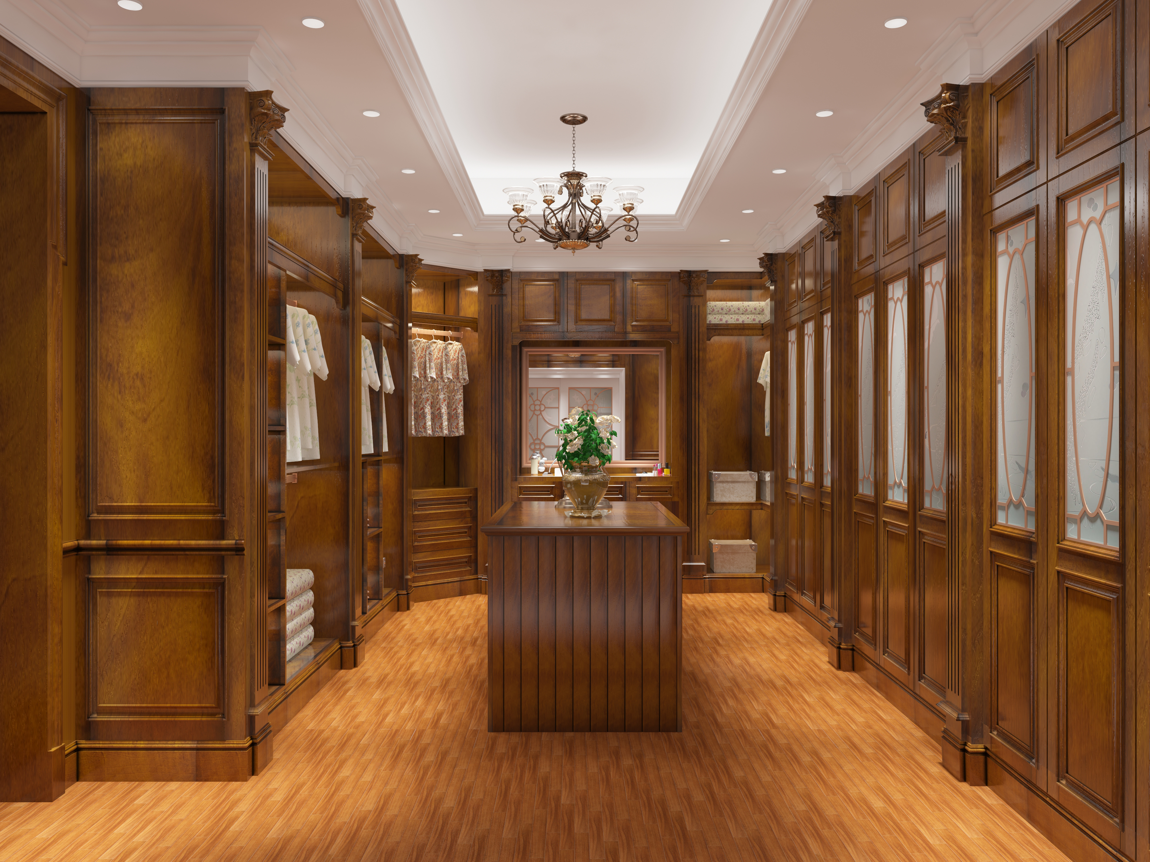 OEM/ODM Customized Stylish Custom Closet Furniture Collection Sets with Solid Wood for Stylish Solid Wood Frame