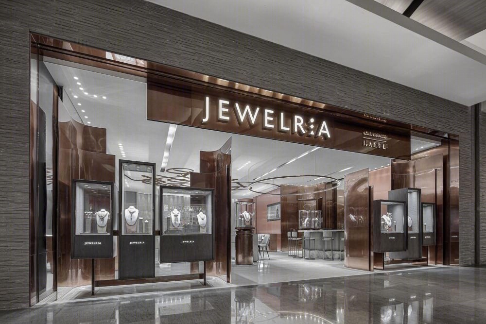 OEM/ODM Custom Modern LED Lighted Jewelry Display Counter Tempered Glass Jewelry Showcase For Diamond Store