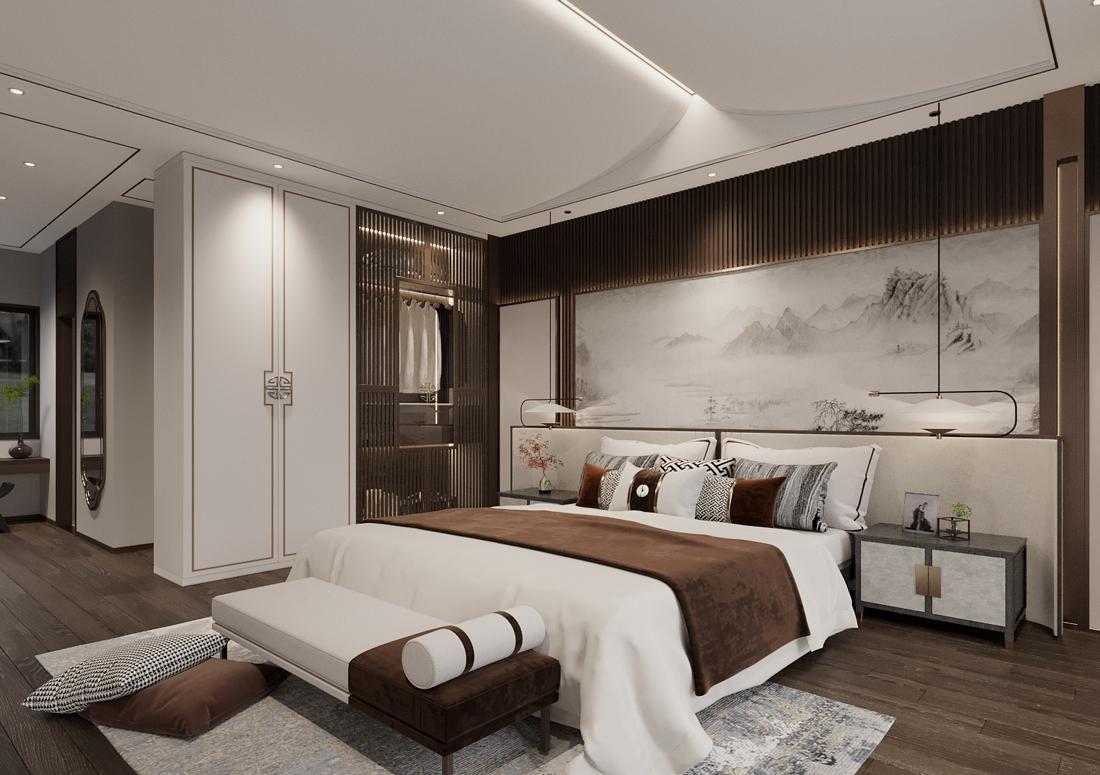 OEM/ODM Custom Furniture Manufacturer within China, Black Walnut Solid Wood Tea Table DingHao New Chinese Style with Marble Base