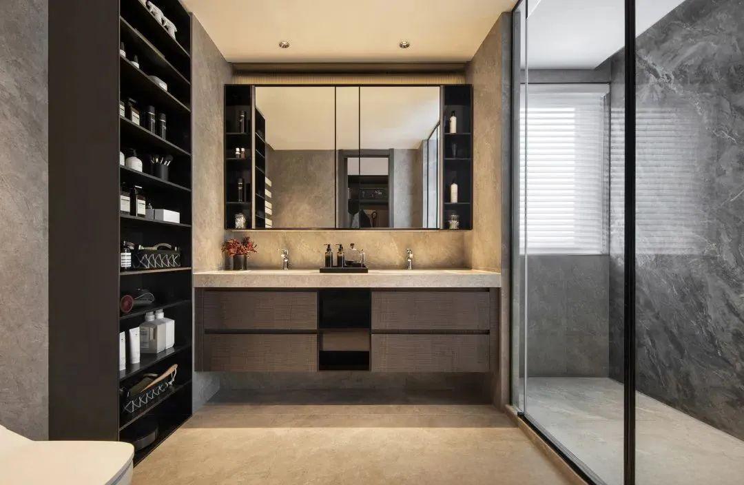 OEM/ODM Custom Luxury Modern Hotel Suite Furniture Set | Floating Bathroom Vanity, Executive Desk & Open Bookshelf for Villa & High-End Residential