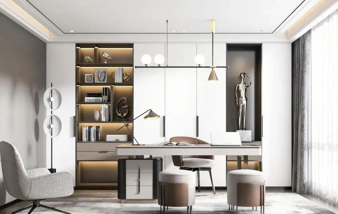 CUSTOM MODERN HOME OFFICE FURNITURE CRAFTED WITH PREMIUM WOOD, METAL AND MARBLE, FEATURING FINE WORKMANSHIP FOR CONTEMPORARY STUDY ROOMS. DURABLE, STYLISH DESKS & CABINETS ELEVATE YOUR WORKSPACE PERFE