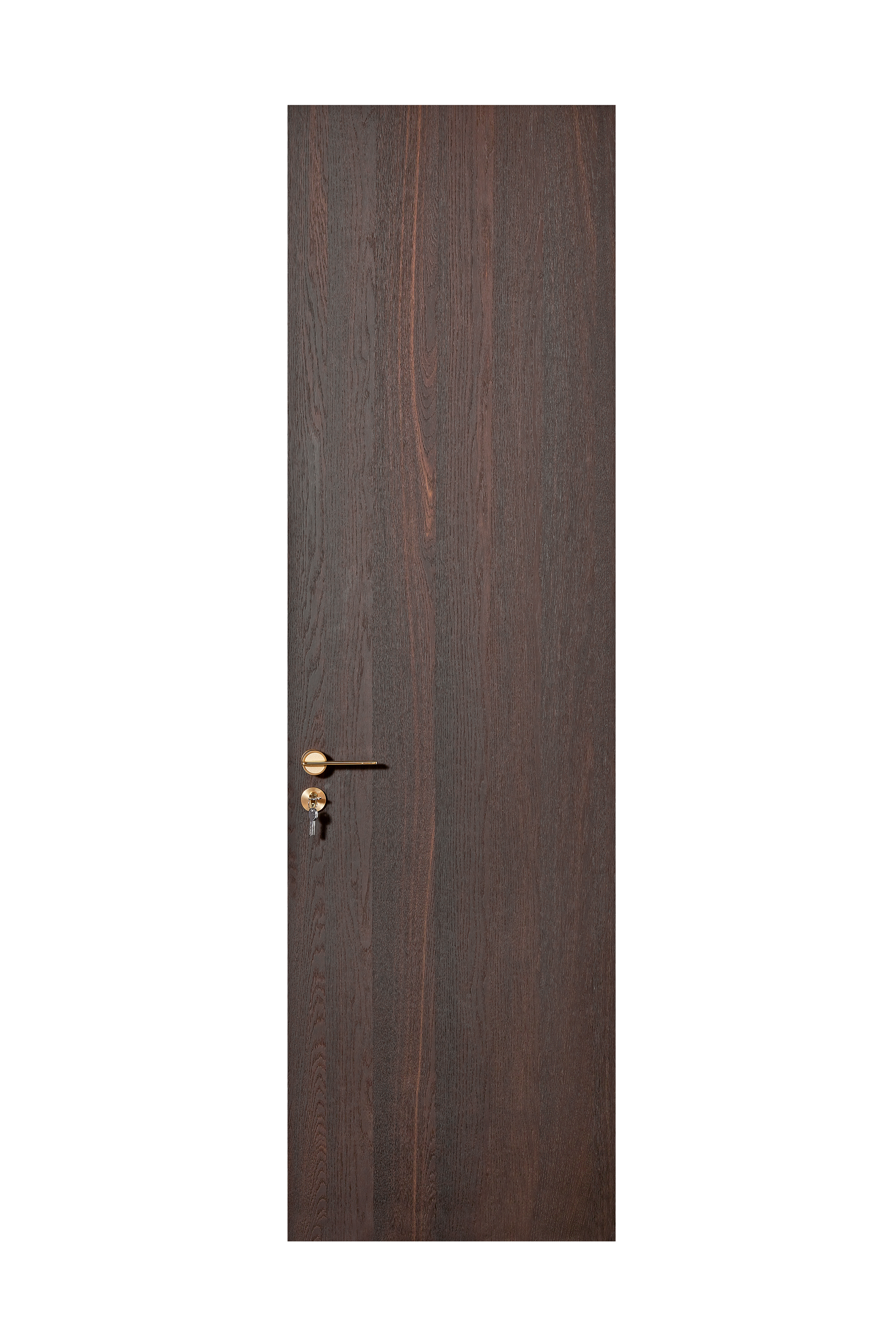 OEM/ODM CUSTOM MODERN WALNUT INTERIOR DOORS | TALL FLUSH & BRASS ACCENT DESIGNS WOOD GRAIN & GEOMETRIC INLAY OPTIONS WALNUT VENEER & MATTE FINISH STYLES SOLID CORE FLUSH PANEL WITH GOLD HARDWARE