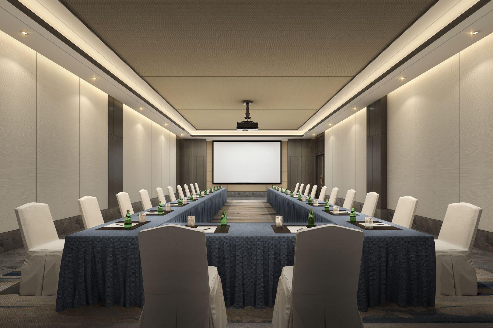 NEW CHINESE LIGHT LUXURY HOTEL INTERIOR DESIGN | SPA ROOM, RESTAURANT & CONFERENCE HALL, WOOD+FABRIC+MARBLE MATERIAL, ORIENTAL INK & HOLLOW GRILLE FEATURE FOR WELLNESS RESORT DECORATION