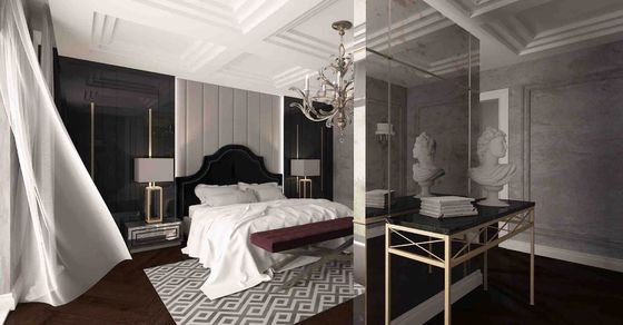 OEM/ODM Customized Great Quality Apartment Furniture with Solid Wood Frame for Villas