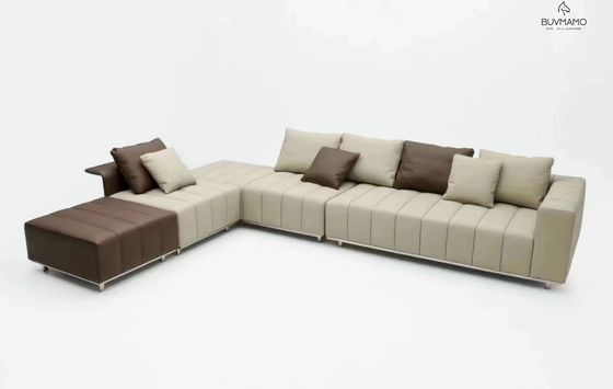 Minimalistische 2 zitplaatsen stoffelijke bank, waterdicht TECH stoffelijke bank voor appartement en villa draagbaar 2 zitplaatsen gepoleerde bank.