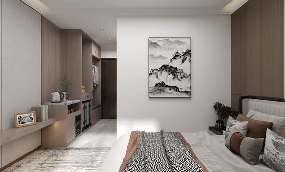 Laminate Lacquer Apartment Furniture Sets HDF Small Apt Furniture