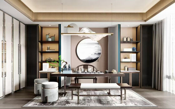 OEM/ODM FABRICACIÓN DE MUEBLES A MEDIDA DINGHAO MODERNO NUEVO ESTILO CHINO SALA DE ESTAR CONJUNTO DE SOFÁ SOFÁ DE TELA SECCIONAL DE LUJO PARA EL VESTÍBULO DEL HOTEL Y LA VILLA