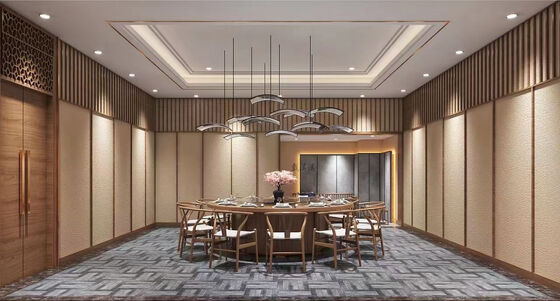 Fabricante de muebles personalizados OEM/ODM, nueva mesa de comedor redonda de estilo chino con sillas, muebles de restaurante para habitaciones privadas de hotel